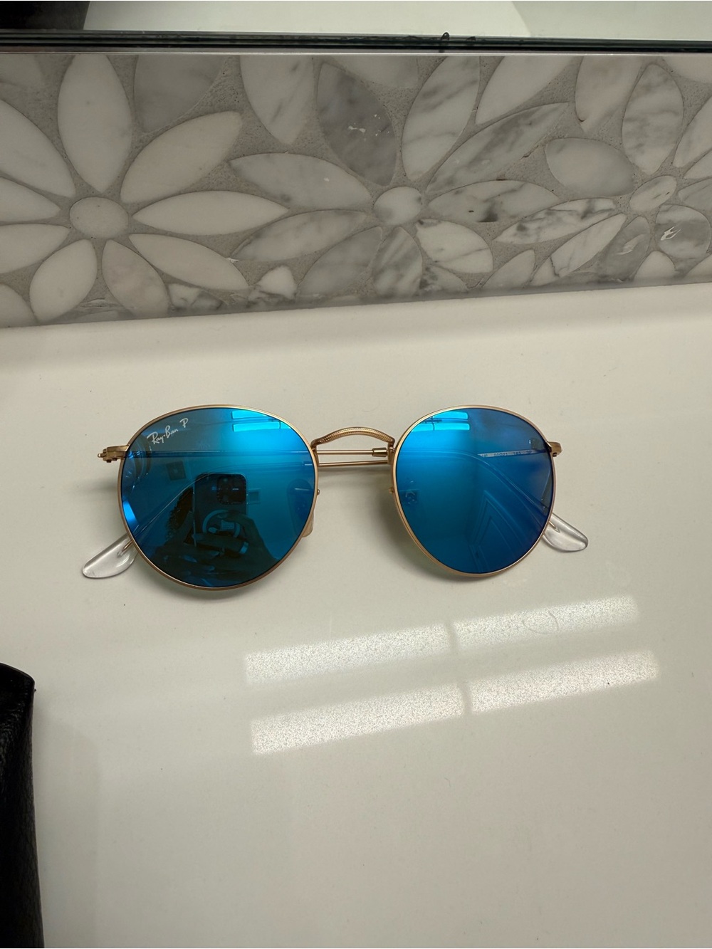 Ray-Ban Gold Frame Sunglasses